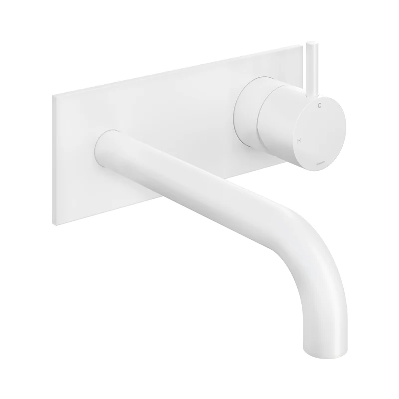 Hotbath Cobber CB106EXT18 afbouwdeel inbouw wastafelkraan - 18cm uitloop - Mat Wit