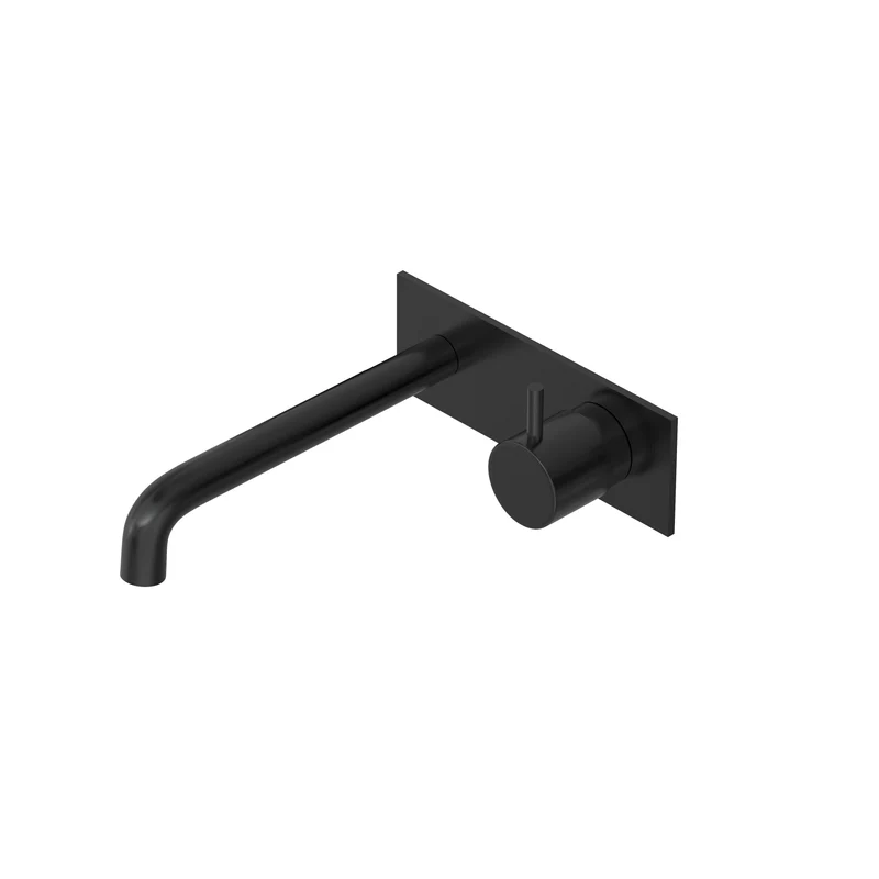 Hotbath Cobber CB106EXT18 afbouwdeel inbouw wastafelkraan - 18cm uitloop - Geborsteld Zwart PVD