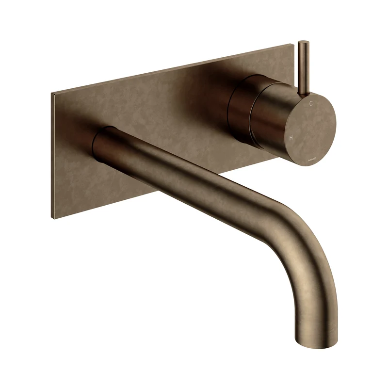 Hotbath Cobber CB106EXT18 afbouwdeel inbouw wastafelkraan - 18cm uitloop - Verouderd Messing