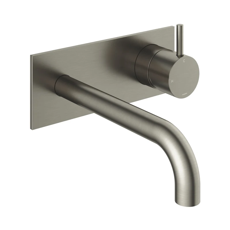 Hotbath Cobber CB106EXT18 afbouwdeel inbouw wastafelkraan - 18cm uitloop - Geborsteld Nikkel
