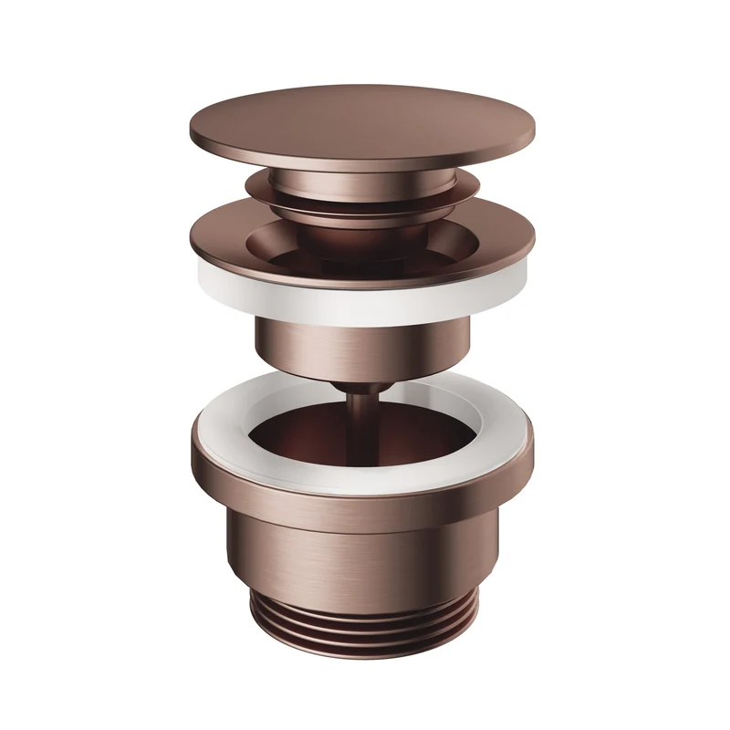 Hotbath Cobber P710 klikplug - Geborsteld Koper PVD