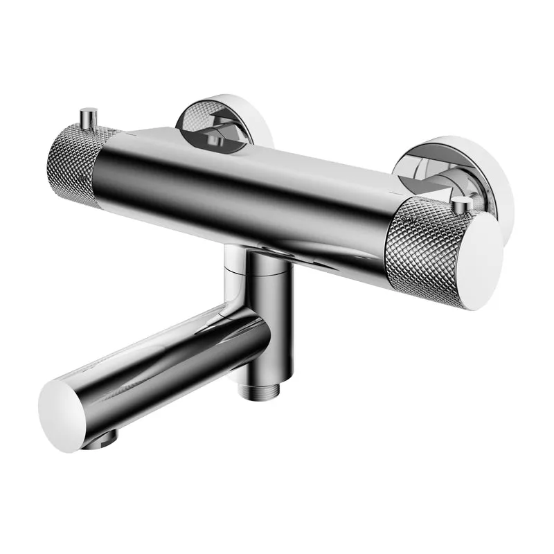 Hotbath Cobber X CX020 opbouw badthermostaat met draaibare uitloop - Geborsteld Koper PVD