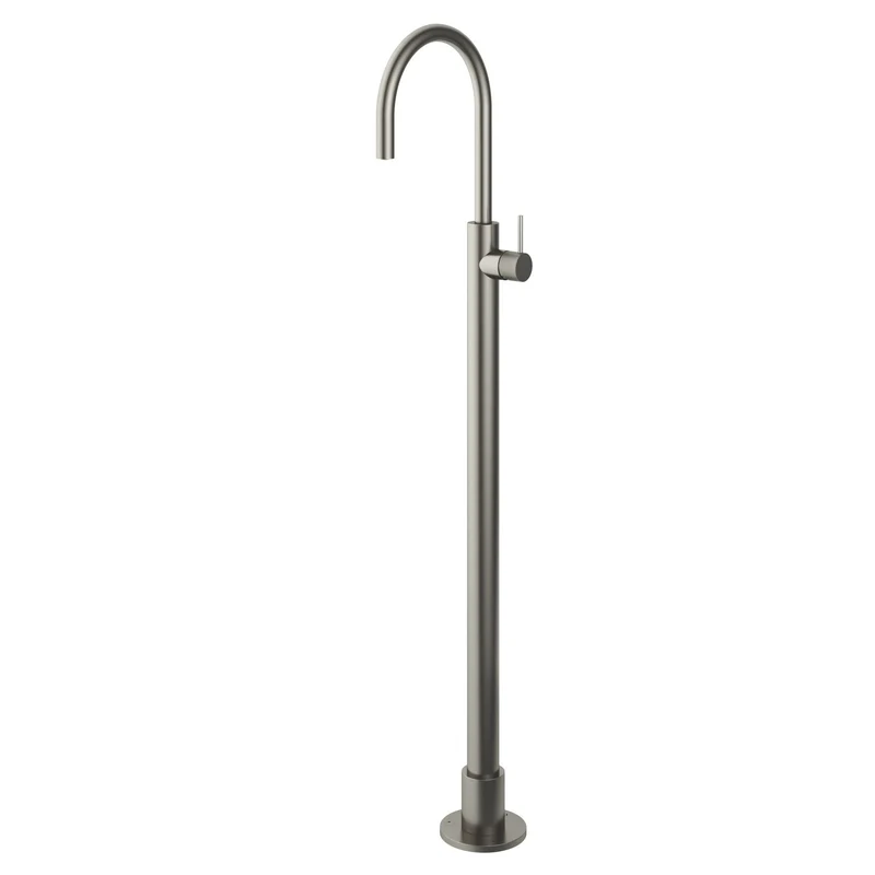 Hotbath Cobber X CX178W wastafelkraan vloermontage - Geborsteld Nikkel
