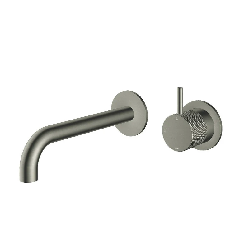 Hotbath Cobber X CX105EXT18 afbouwdeel voor inbouw wastafelkraan - uitloop 18cm - Geborsteld Nikkel