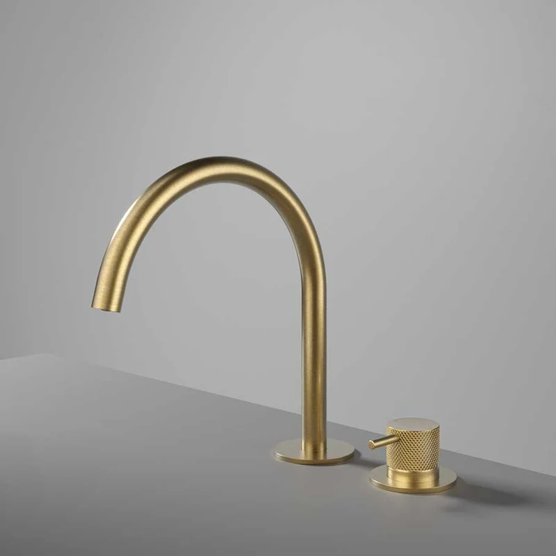 Hotbath Cobber X CX023 wastafelkraan 2-gats - Geborsteld Koper PVD