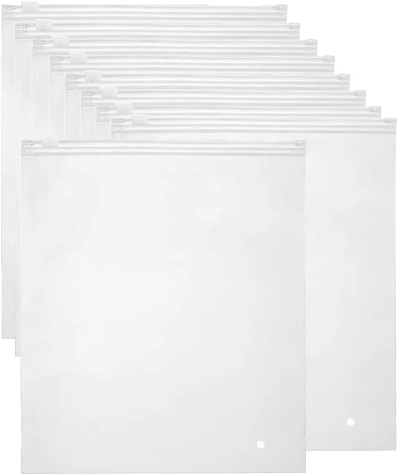 Herbruikbare Matte Zip Zakjes voor Kledingopslag (40-pack)