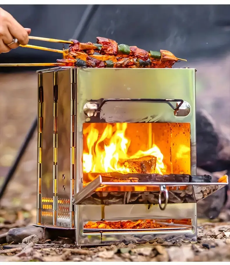 Opvouwbare RVS Houtkachel - TrailFlame
