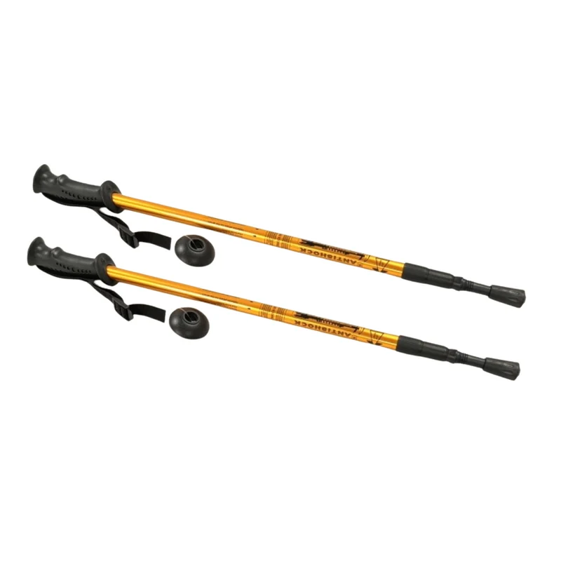 Bâtons en aluminium Nordic Walking 65-135 cm télescopiques dorés