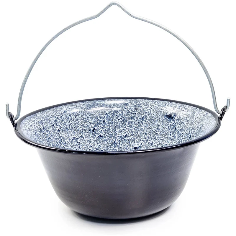 Tragar Hongaarse Emaille Ketel 13 Liter – Kampvuurketel van Staal met Handvat – Voor Stoofpot, Goulash & Soep – Ø41,5 cm