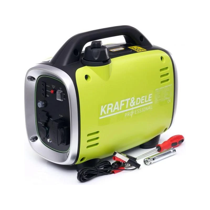 Kraft & Dele KD683 Inverter Generator Benzine Aggregaat 4-Takt met Stroomstabilisatie - 1300 Watt - met USB, 12V en 230V Stopcontact - Stroomgenerator