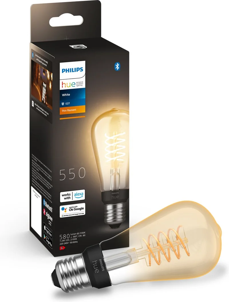 Philips HueW 7.2W Fil ST64 E27 EUR