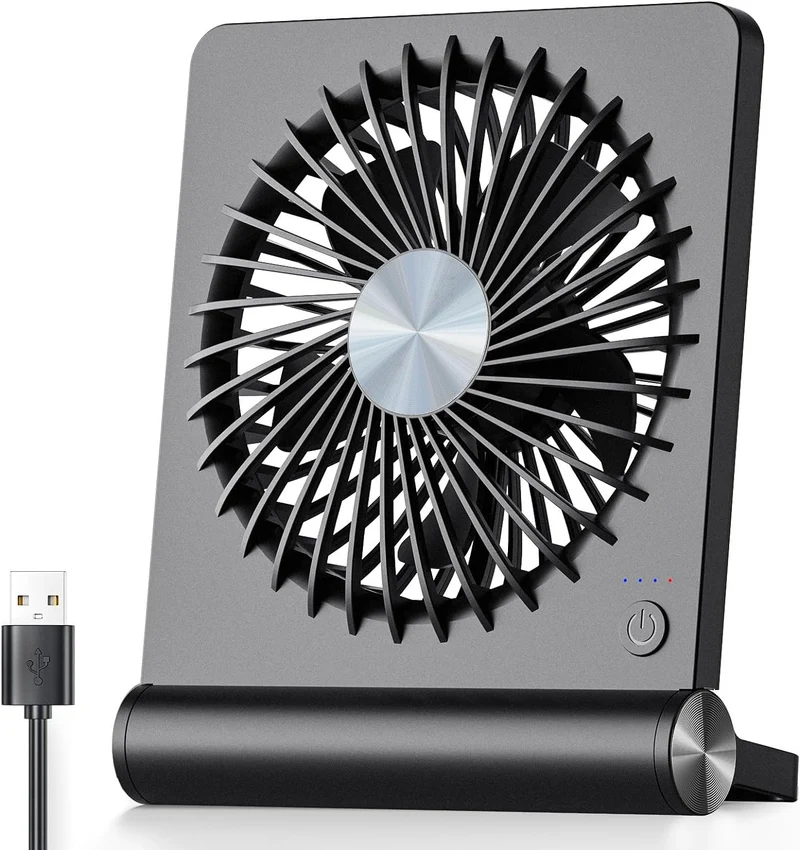 Ultra-Stille Tafelventilator met USB – Compact & Krachtig