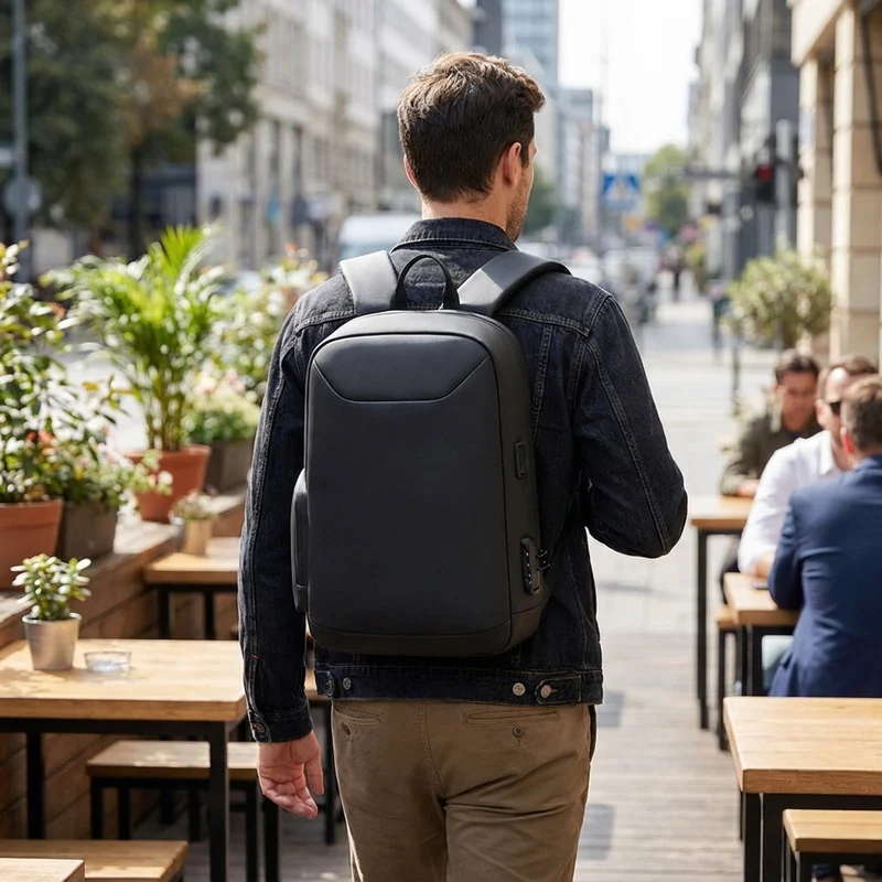 Unisex Anti-Diefstal Zakelijke Rugzak met USB Oplaadpoort