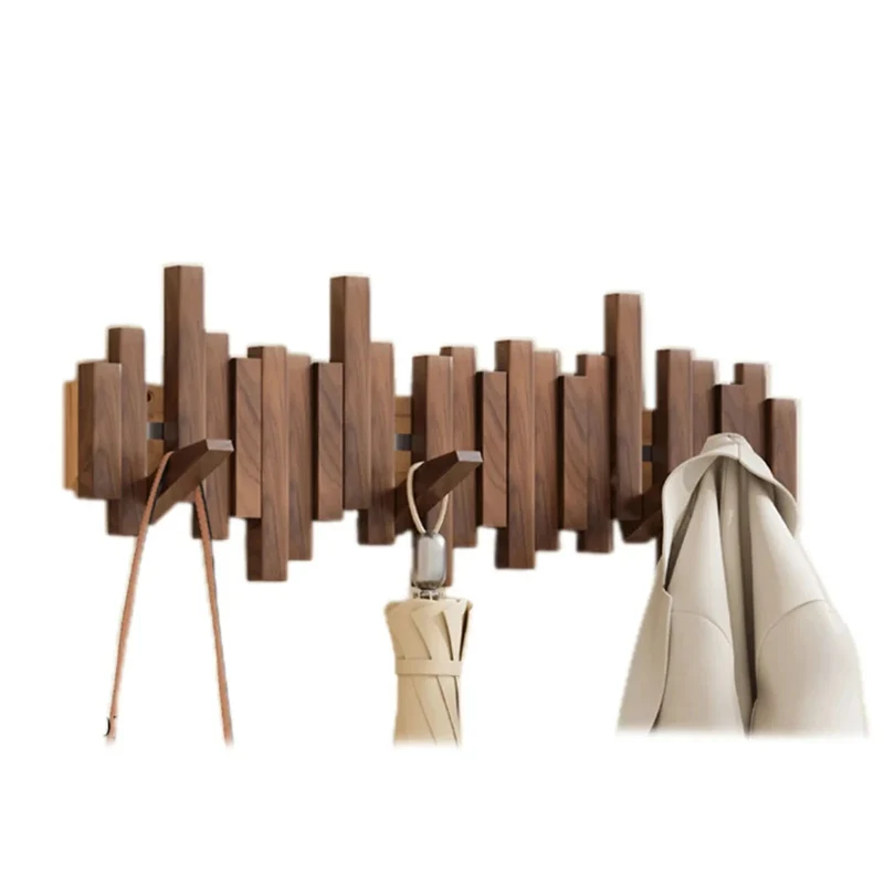 Kapstok in Pianostijl - Walnoot/Beukenhout - Elegant Design