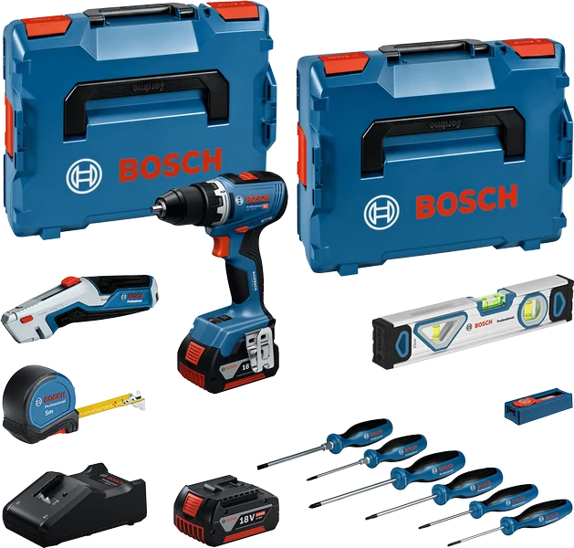 Bosch GSR 18V-65 Accuschroefboormachineset 31/63Nm 2x accu's in L-BOXX - 0615A5007K