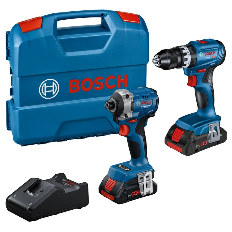 Bosch Combiset 18VGSB+GDR+2x4+GAL