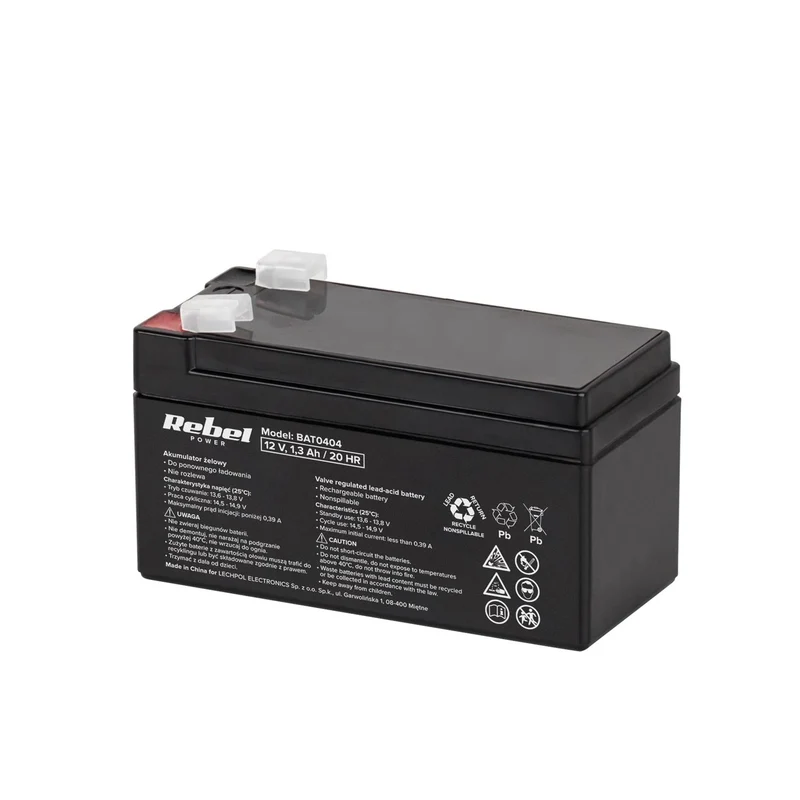 Rebel onderhoudsvrije gelbatterij 12V 1.3Ah, lange levensduur
