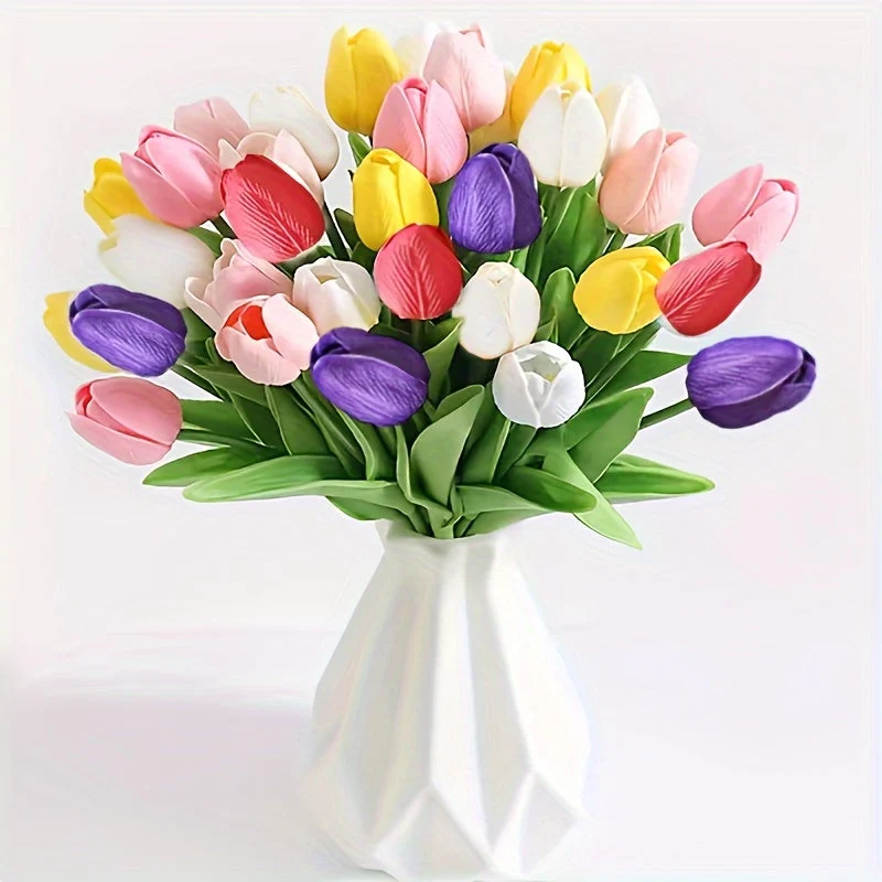 Realistische Kunsttulpen Set – 15 Stuks voor Feesten & Huisdecoratie