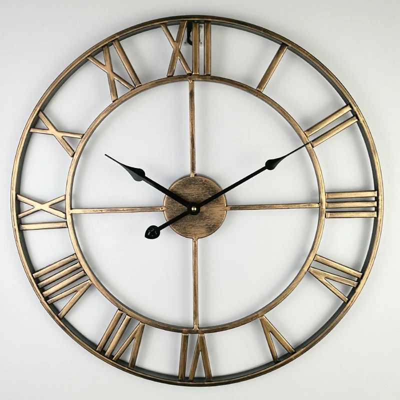 Grote Retro Wandklok - Industriële Vintage Stijl Klok