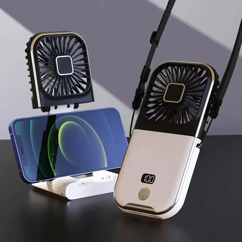 Draagbare USB-C Ventilator met LED-Display & 3 Windstanden