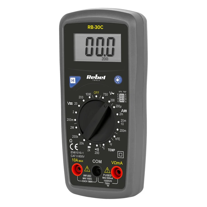 Nauwkeurige universele digitale meter Rebel RB-30C