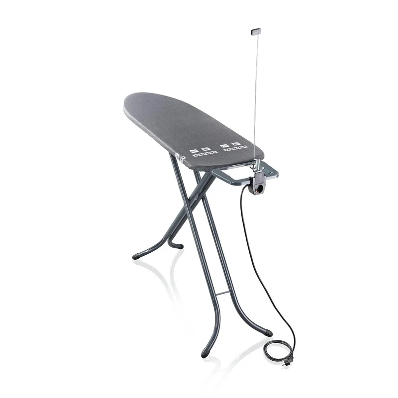 Leifheit Air Board M Black Plus strijkplank, reflecteert warmte en stoom, in hoogte verstelbaar, 72485