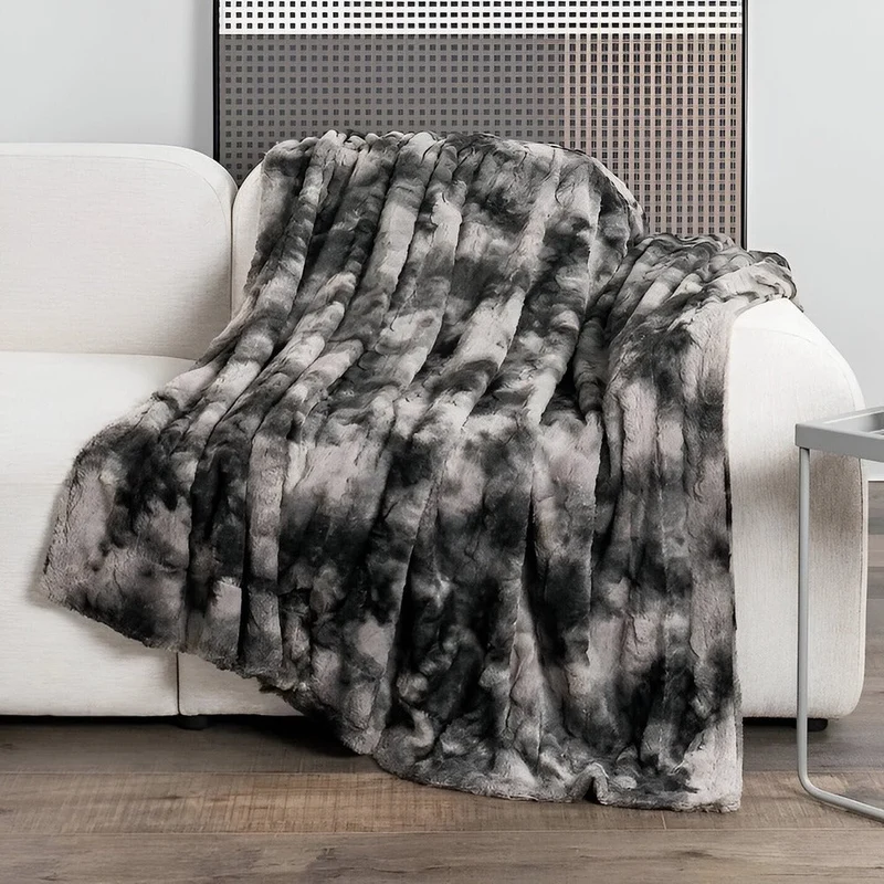 Zachte Velours Winterdeken – Warme Coral Fleece Deken in Batikstijl