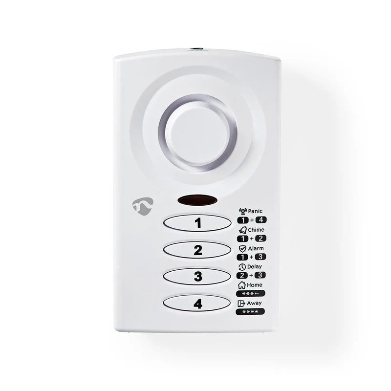 Deur- en raamalarm met sirene Magnetische sensor / Toetsenbord - Batterij Gevoed - 3x AAA/LR03