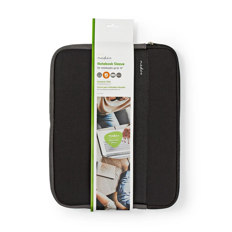 Notebookhoes Neopreen - Antraciet / Zwart - 20 mm