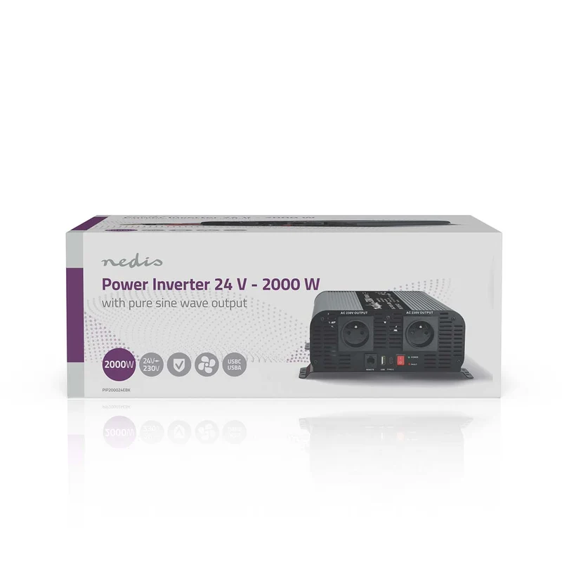 Omvormer Pure Sinusgolf Apparaat stroomoutput: Type E (CEE 7/5) / USB-A / 1x USB-C™ - 230 V AC 50 Hz - 1000W