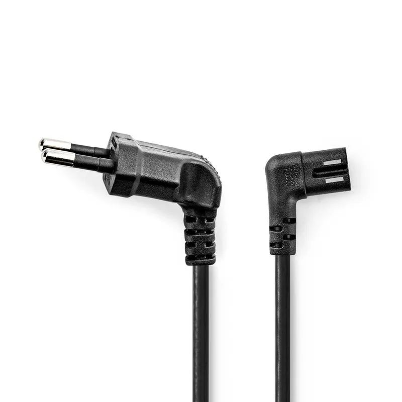 Stroomkabel Euro Male - IEC-320-C7 - Gehoekt