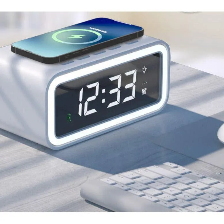 Digitale LED Wekker met Draadloze QI Oplader