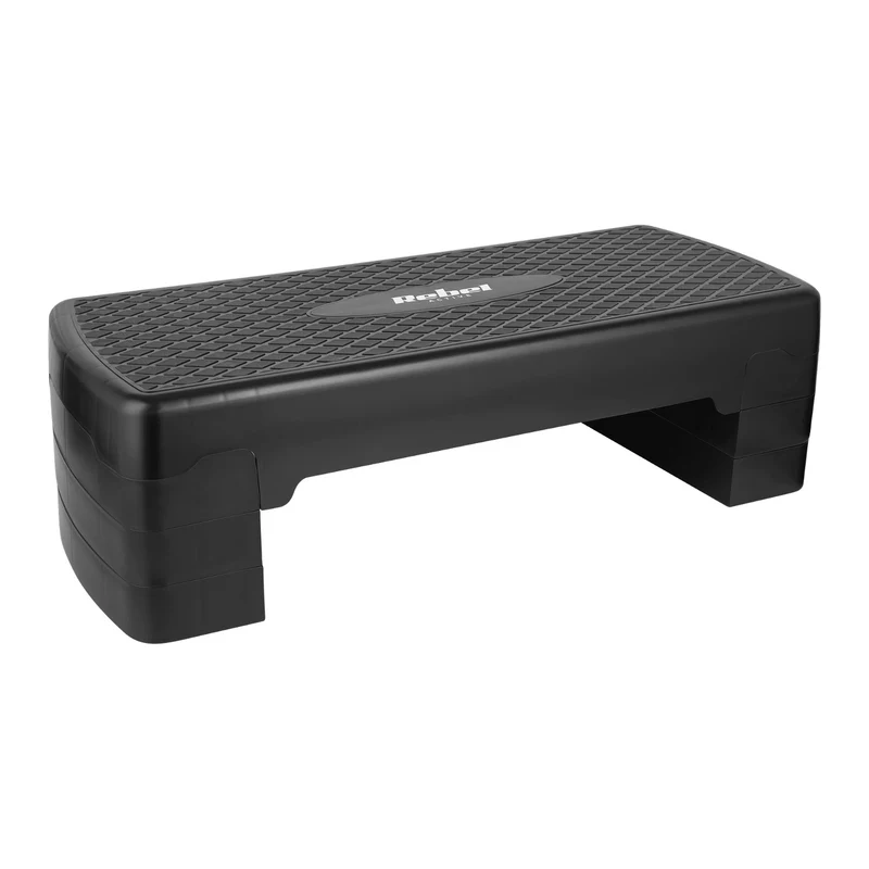 Step pour aérobic et fitness Rebel Active, 3 niveaux, 68 cm, noir, RBA-3227-BK