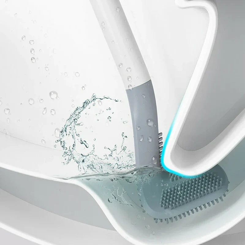 Hygiënische Toiletborstel Set met Houder (Vier Kleuren)