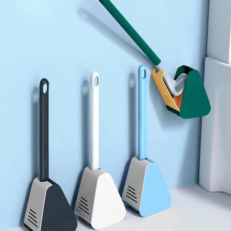 Hygiënische Toiletborstel Set met Houder (Vier Kleuren)