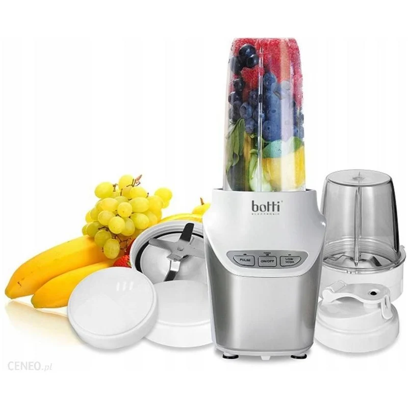 Botti Vitalis nutri blender – 1000 W – Wit – Smoothie to go – 2 snelheden & pulseerfunctie – BPA-vrij Tritan