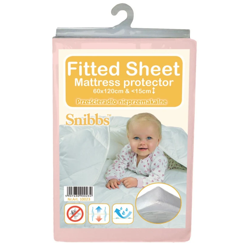 Drap imperméable Snibbs, rose, 60x120 cm, T-SNI-100232