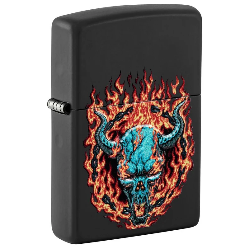 Zippo Designs Burning Devil Design