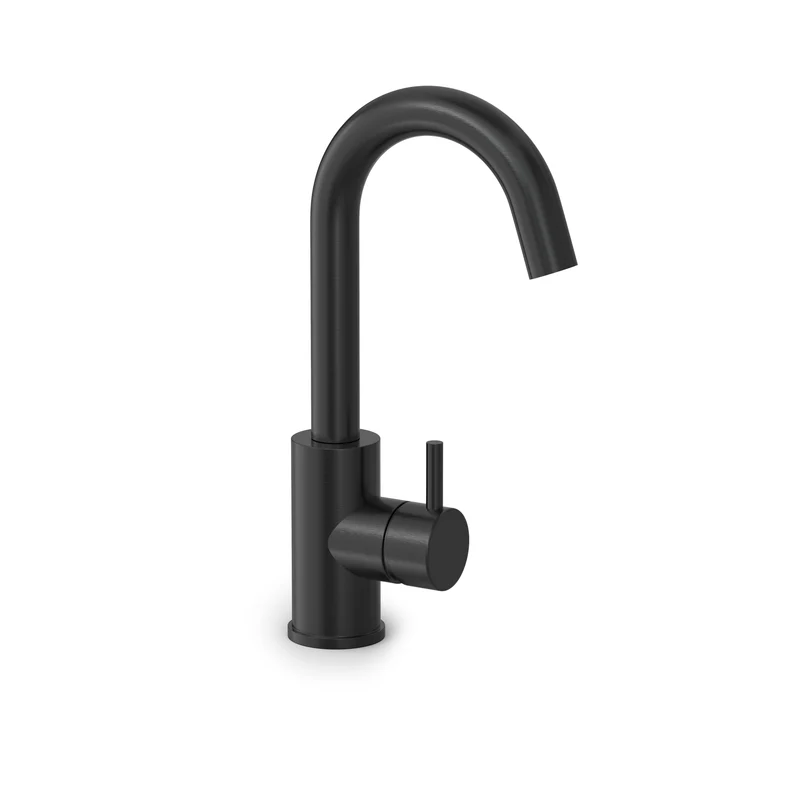 Hotbath Cobber CB004 wastafelkraan met draaibare uitloop - Geborsteld Zwart PVD