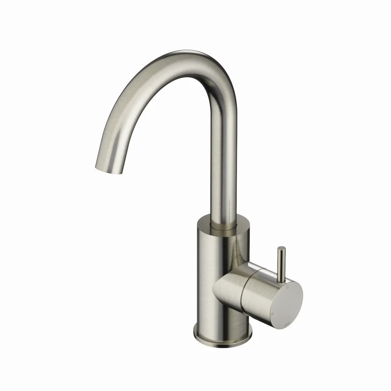 Hotbath Cobber CB004 wastafelkraan met draaibare uitloop - Geborsteld Nikkel