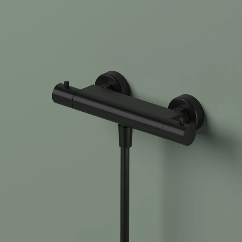Hotbath Ace AC008 douchethermostaat - Geborsteld Zwart PVD