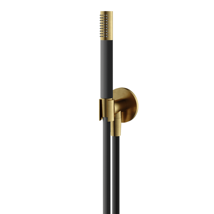 Hotbath Archie AR430 handdouche set met wateraansluiting - Geborsteld Messing PVD