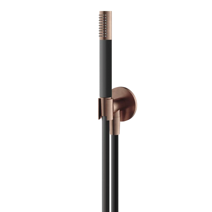 Hotbath Archie AR430 handdouche set met wateraansluiting - Geborsteld Koper PVD