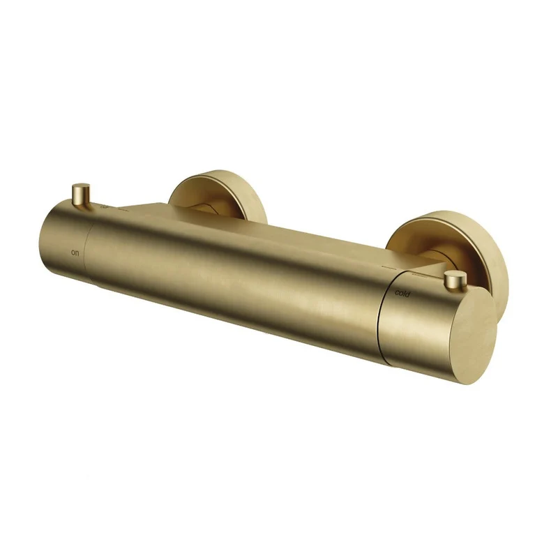 Hotbath Cobber B008 douchethermostaat - Geborsteld Messing