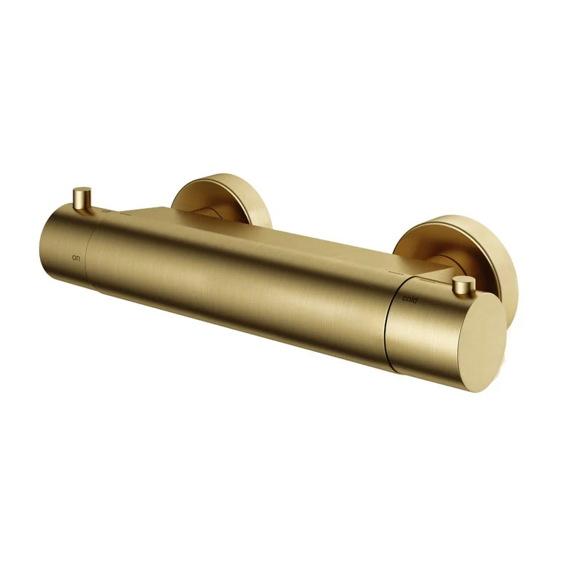Hotbath Cobber B008 douchethermostaat - Geborsteld Messing PVD