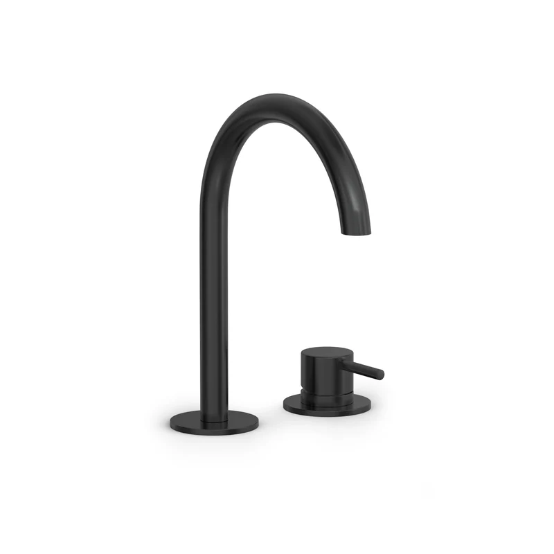 Hotbath Cobber CB023 wastafelkraan 2-gats - Geborsteld Zwart PVD
