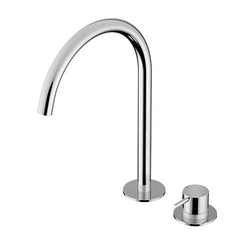 Hotbath Cobber CB023H wastafelkraan 2-gats hoog - Geborsteld Messing PVD