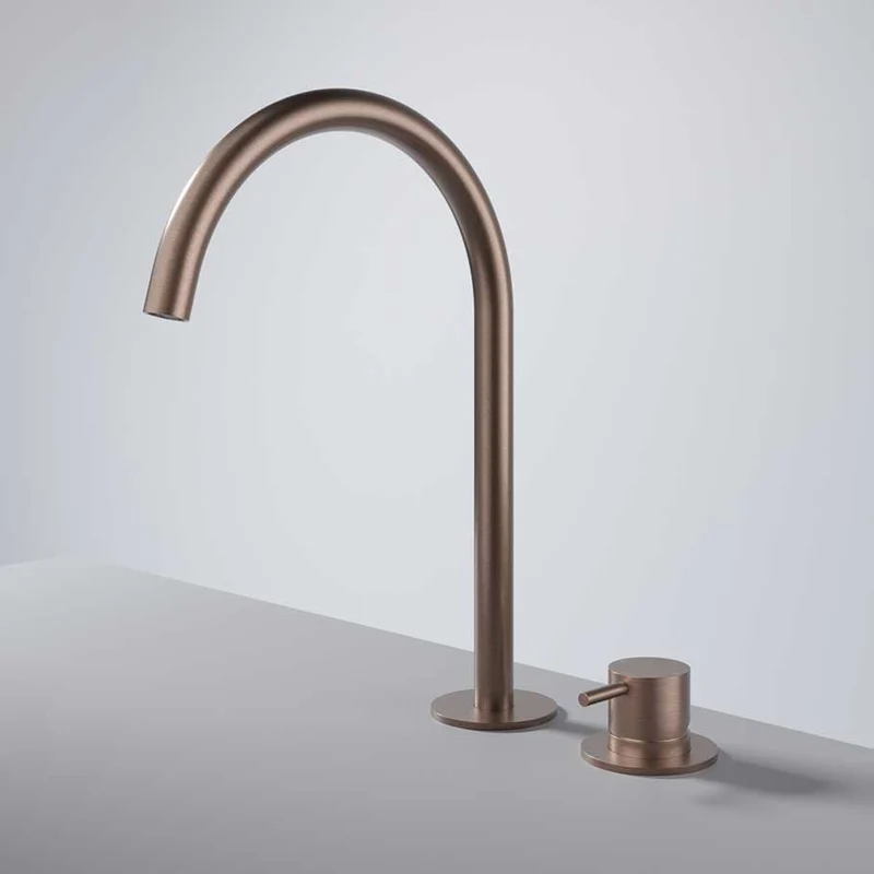 Hotbath Cobber CB023H wastafelkraan 2-gats hoog - Geborsteld Koper PVD