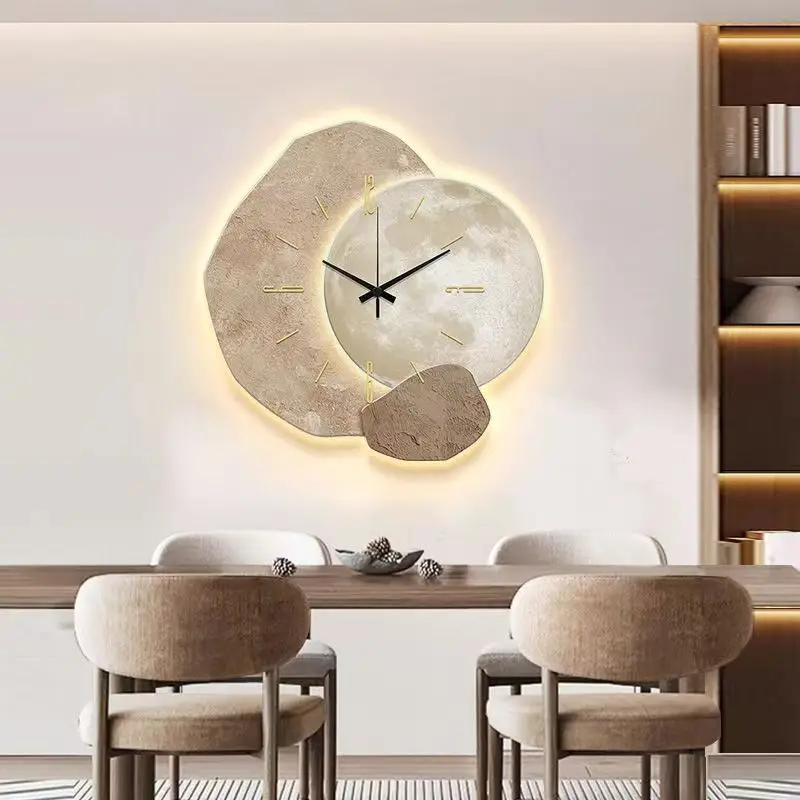 Scandinavische Luxueuze Wandklok | Modern Design & Verlichting