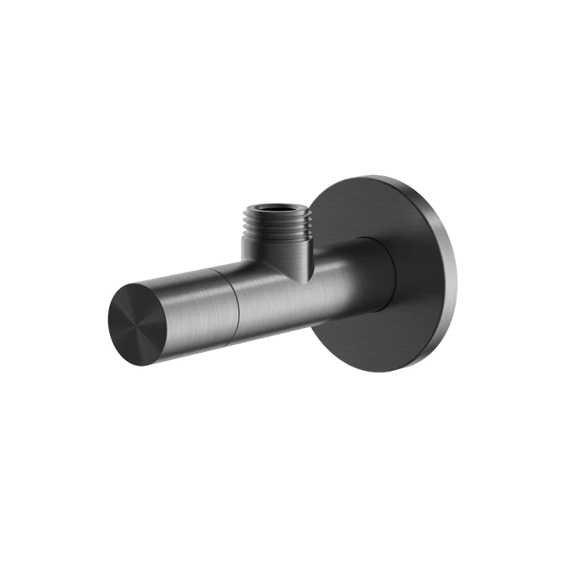 Hotbath Archie AR2002 hoekstopkraan met filter rond RVS 316 - Geborsteld Gunmetal PVD